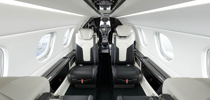 One of the unique elements of the Phenom 300E Duet interior is the special seat design