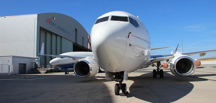 A BBJ737 will be equipped with an IFE system at AMAC Aerospace in Basel, Switzerland