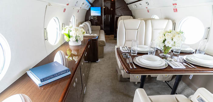 The Jet Edge large-cabin point-to-point fleet includes the Gulfstream G550