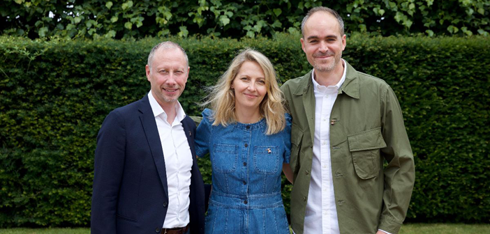 From left to right: Jim Dixon, director, yachts and aviation; Aino-Leena Grapin, CEO; and Simon Tomlinson, director, architecture