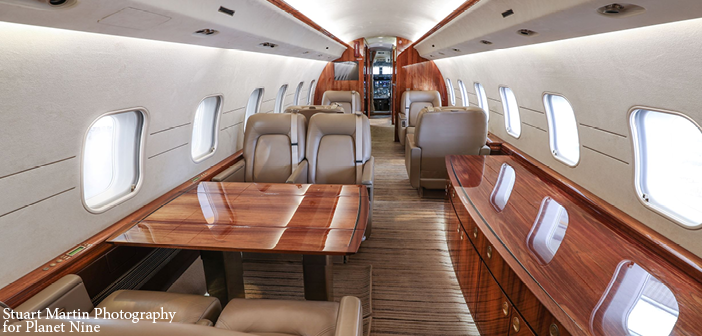 The Global Express features a galley, two bathrooms and Gogo wireless internet