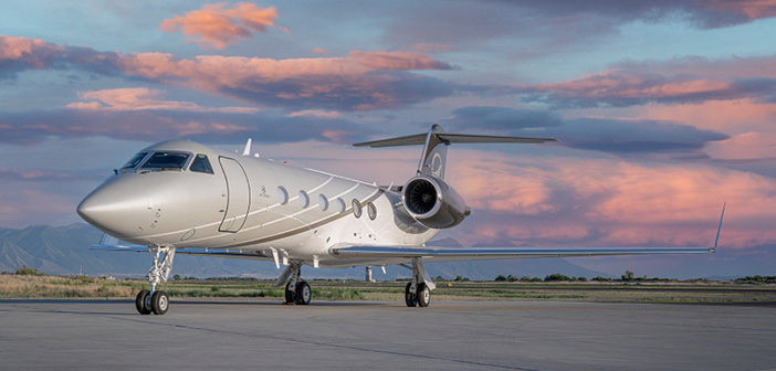 The exterior of one of Jet Edge's Gulfstream aircraft