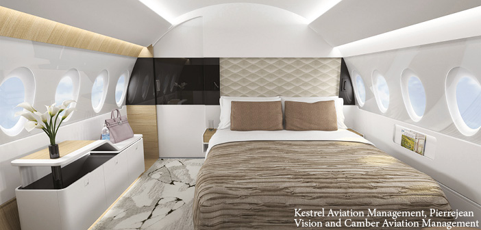 The A220 cabin concept's private suite