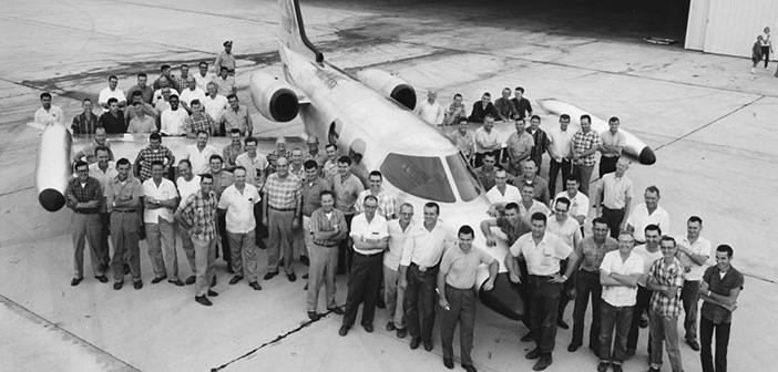 A Learjet team photo from September 1963